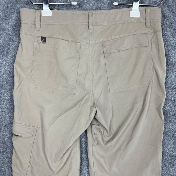 PrAna Cargo Hiking Pants Khaki Men's Med X 30L Born From The Experience Belt - Picture 4 of 10